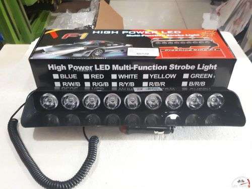 Dashboard Windscreen LED Flash Strobe White Dash Light Bar. Very Long 9LED Type. Collections Allowed