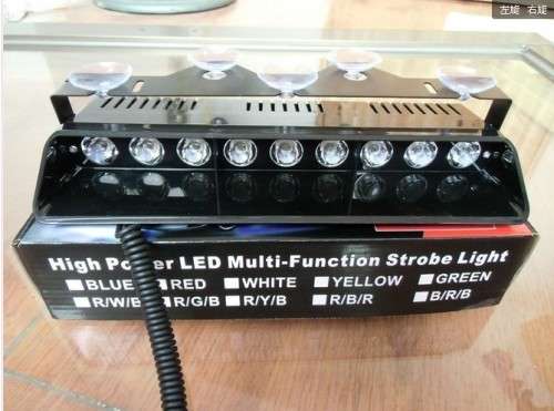 Dashboard Windscreen LED Flash Strobe White Dash Light Bar. Very Long 9LED Type. Collections Allowed