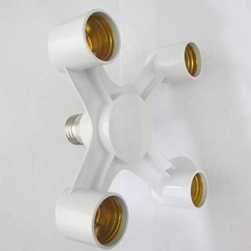 Light Bulb Socket Splitter, Adapter, Converter, E27 to 4x E27 Lamp Holder. Collections are allowed.