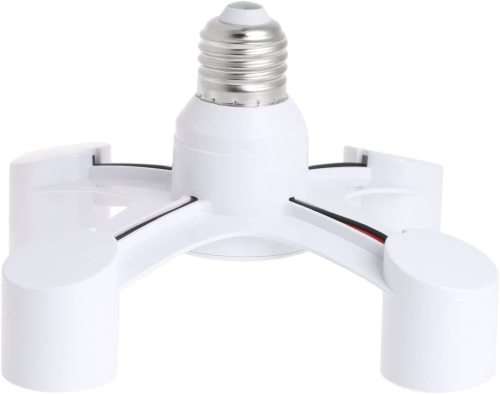 Light Bulb Socket Splitter, Adapter, Converter, E27 to 4x E27 Lamp Holder. Collections are allowed.