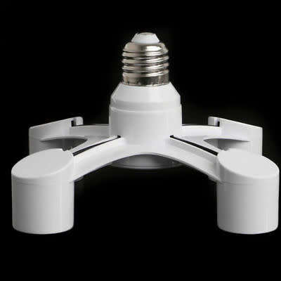 Light Bulb Socket Splitter, Adapter, Converter, E27 to 4x E27 Lamp Holder. Collections are allowed.