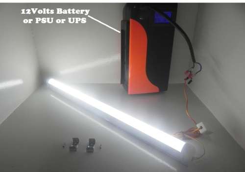 Premium Quality 12Volts LED Tube Lights T8 Integrated with Clear Covers, Cables. Collections allowed