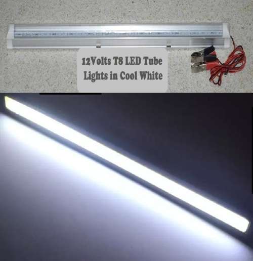 Premium Quality 12Volts LED Tube Lights T8 Integrated with Clear Covers, Cables. Collections allowed