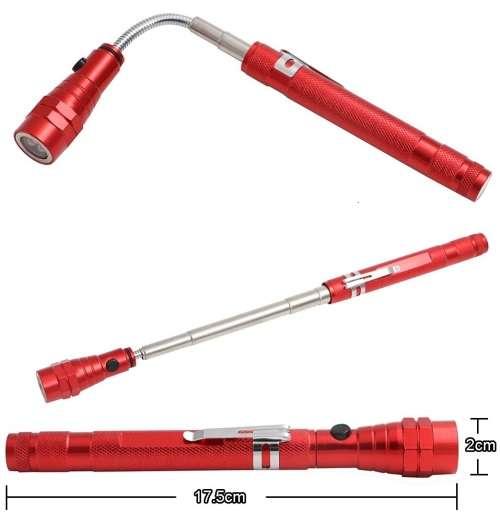 Flexi Torch 3-LED Telescopic Flexible Bendable Magnetic Pick-Up Tool Flashlight. Collections Allowed