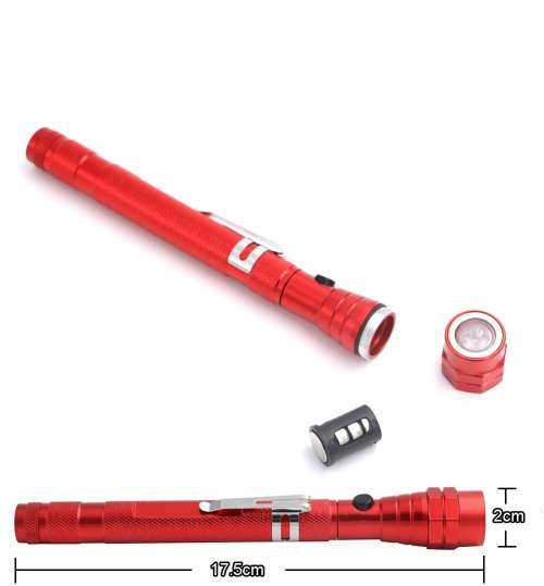 Flexi Torch 3-LED Telescopic Flexible Bendable Magnetic Pick-Up Tool Flashlight. Collections Allowed