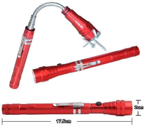 Flexi Torch 3-LED Telescopic Flexible Bendable Magnetic Pick-Up Tool Flashlight. Collections Allowed