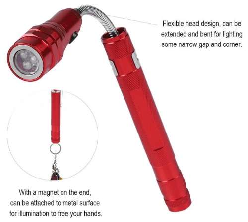 Flexi Torch 3-LED Telescopic Flexible Bendable Magnetic Pick-Up Tool Flashlight. Collections Allowed