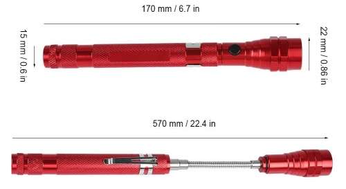 Flexi Torch 3-LED Telescopic Flexible Bendable Magnetic Pick-Up Tool Flashlight. Collections Allowed