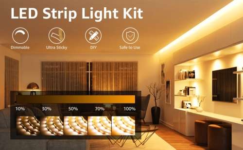 LED Strips Lights 12Volts Waterproof SMD3528 Warm White Colour 5-metre Rolls Collections Are Allowed