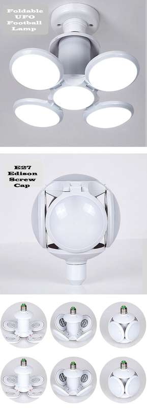 LED Lamp Foldable UFO Football Design 220V NEW Novelty Design. Collections are allowed.