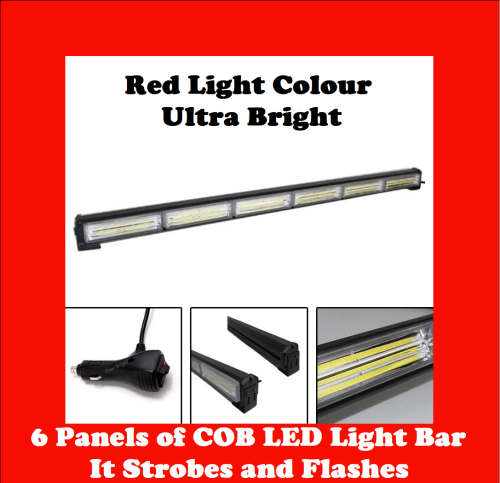 RED Vehicle Flash Warning LED Emergency Strobe Light Bar. Collections allowed.