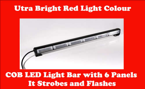 RED Vehicle Flash Warning LED Emergency Strobe Light Bar. Collections allowed.