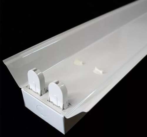 T8 Double Open Channel LED Tube Light Fitting with Reflector 1500mm 5ft 1.5m. Collections allowed