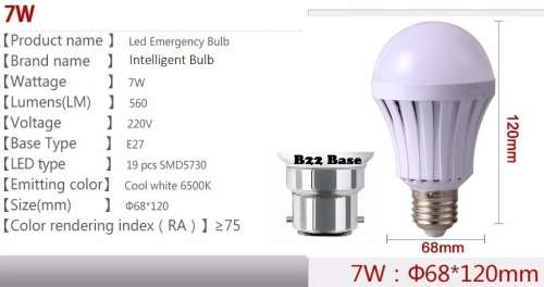 Emergency LED Light Bulbs Smart Intelligent Load Shedding Solution 7W E27. Collections are allowed.