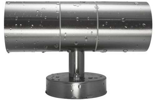 Stainless Steel Up Down Double Outdoor Wall Light Plus 2 LED Light Bulbs. Collections Are Allowed