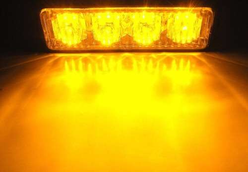 Amber Orange Yellow LED Flash Cluster Strobe Grille Lights 16LEDs (4x4pces). Collections Are Allowed