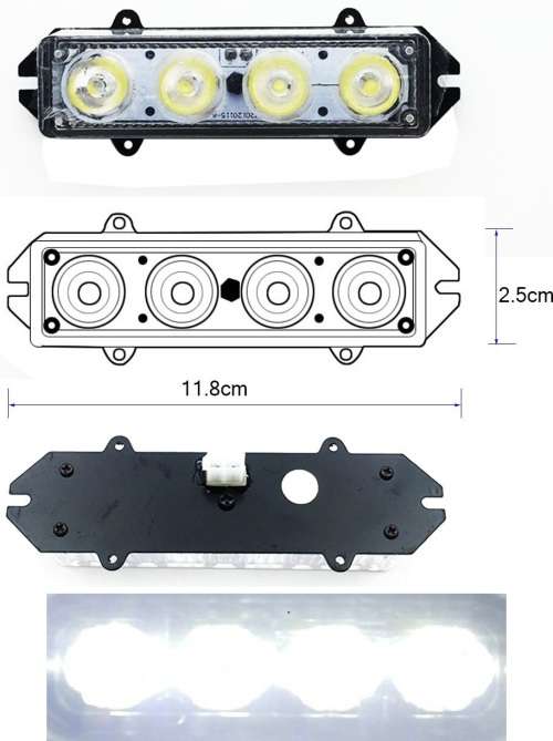 Cool White LED Grille Cluster Flash Strobe LED Lights 16LEDs (4x4pces of LEDs). Collections Allowed.