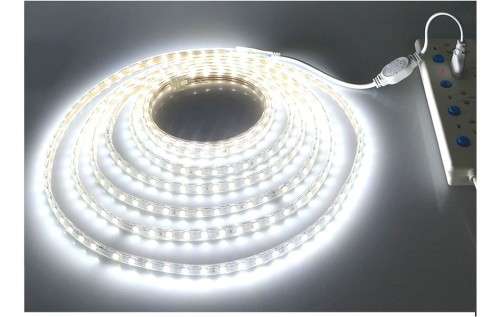 LED Strip Lights Cool White 220V Complete Kit With Connector Plug Plus End Cap. Collections Allowed.