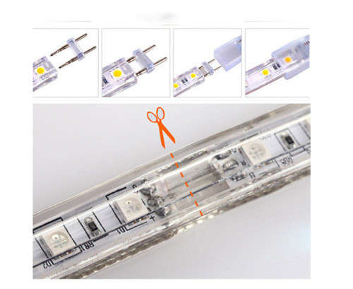 LED Strip Lights Cool White 220V Complete Kit With Connector Plug Plus End Cap. Collections Allowed.