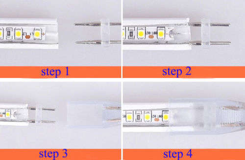 LED Strip Lights Cool White 220V Complete Kit With Connector Plug Plus End Cap. Collections Allowed.