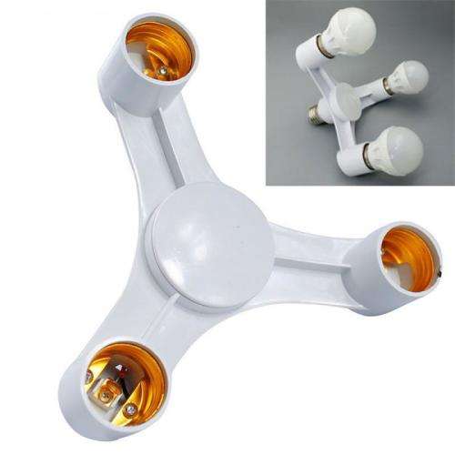 Light Bulb Socket Splitter, Adapter, Converter, E27 to 3x E27 Lamp Holder. Collections are allowed.
