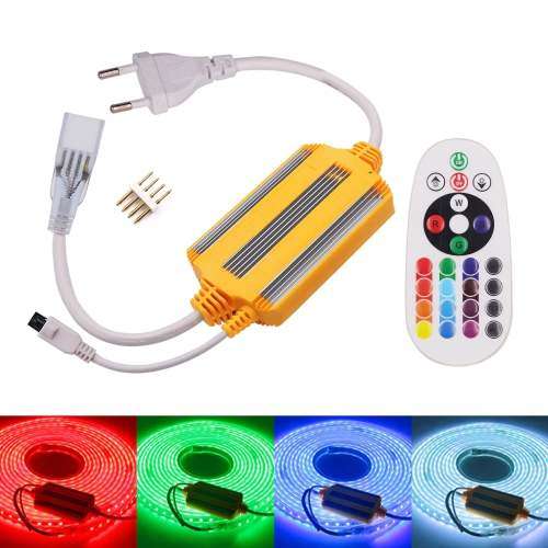 MultiColour RGB LED Controller and a Remote for 220V LED Strip Neon Flex Light. Collections Allowed.
