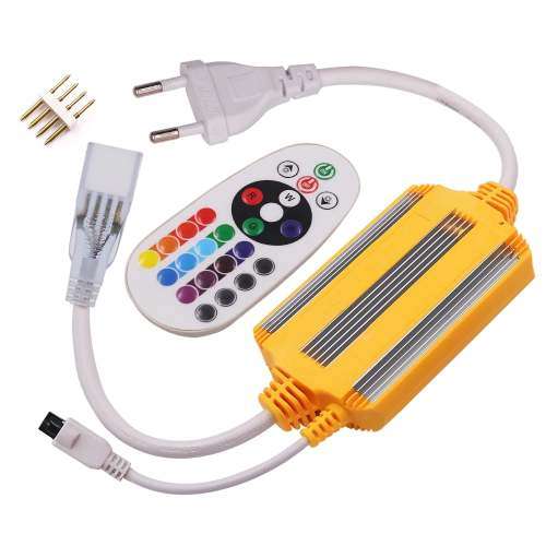 MultiColour RGB LED Controller and a Remote for 220V LED Strip Neon Flex Light. Collections Allowed.