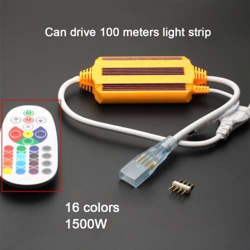 MultiColour RGB LED Controller and a Remote for 220V LED Strip Neon Flex Light. Collections Allowed.