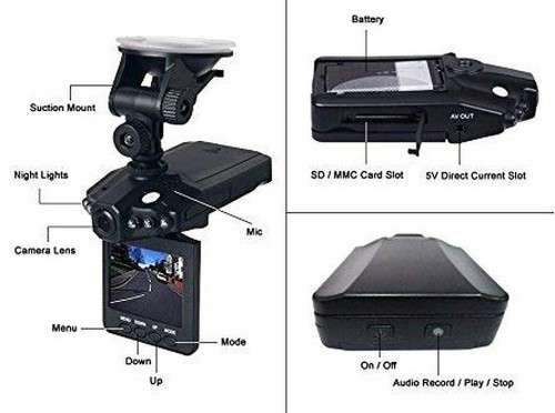 Vehicle Dash Cam HD Portable DVR with 2.5` TFT LCD Screen plus more. Collections are allowed.