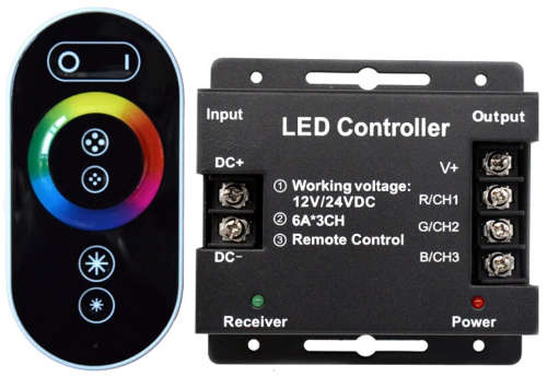 Touch Remote Wireless RGB LED Controller Latest Version 12V/24V. Collections are allowed.
