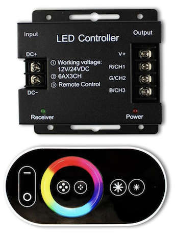 Touch Remote Wireless RGB LED Controller Latest Version 12V/24V. Collections are allowed.