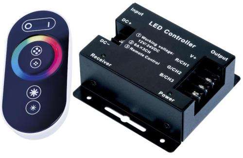 Touch Remote Wireless RGB LED Controller Latest Version 12V/24V. Collections are allowed.