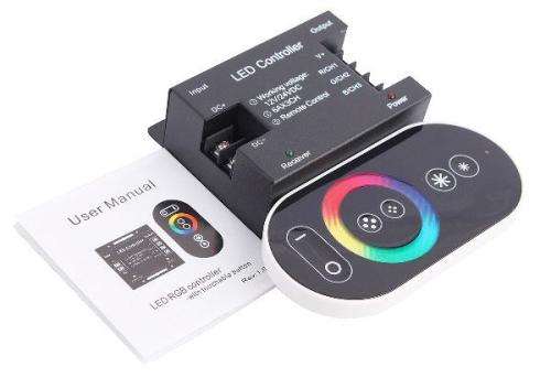 Touch Remote Wireless RGB LED Controller Latest Version 12V/24V. Collections are allowed.