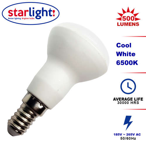 LED Light Bulbs: 6W R39 Series Reflector 185V~265V AC Cool White. Collections are allowed.