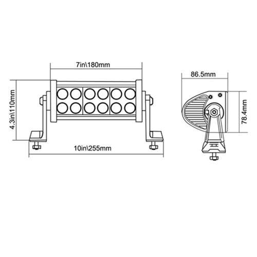 36W LED Light Bar Spot Beam Double Row 10V~32V DC. Price Reduced. Collections Are Allowed.
