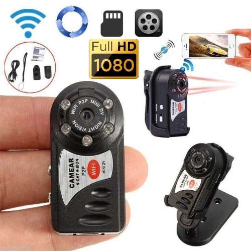 Portable NVR WiFi Q7 P2P Miniature Spy DVR Camera. WiFi Mini Hidden Spy Camera. Collections Allowed.
