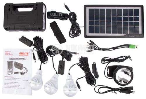 Portable Solar LED Mini Lighting Kit System with USB Port and More. Collections allowed.