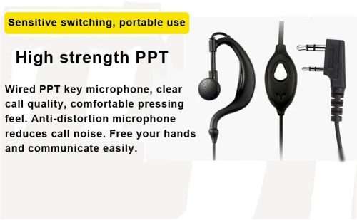Earpiece Headset (Singles) PTT for Two-Way Walkie Talkie Radios / Transceivers. Collections Allowed.