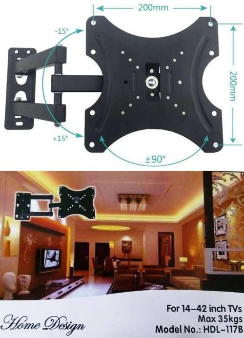 TV Wall Mount Bracket, Full Motion Cantilever Wall Mount Bracket 14``~42``. Collections are allowed.