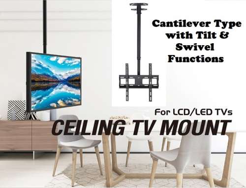 TV Ceiling Wall Mount Bracket, Full Motion Cantilever Bracket 26''~55''. Collections are allowed