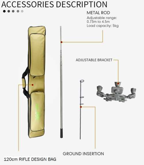 Outdoor LED Multifunction Light, Telescopic Rod ideal for Camping, Fishing. Collections are allowed.
