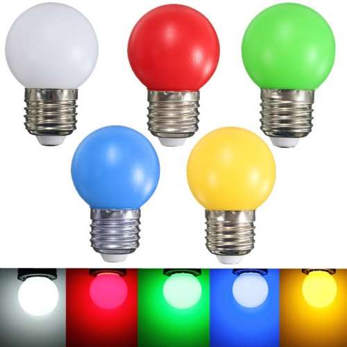 Decorative LED G45 Light Bulbs Colourful Mini LED Light Bulbs E27 220V. Collections are allowed.