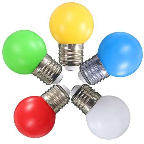 Decorative LED G45 Light Bulbs Colourful Mini LED Light Bulbs E27 220V. Collections are allowed.