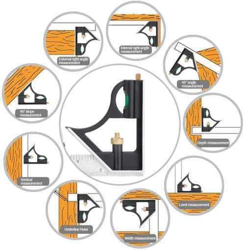 Combination Square Protractor Level Measure Angle Ruler Set Heavy Duty. Collections are allowed.