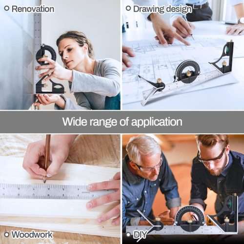 Combination Square Protractor Level Measure Angle Ruler Set Heavy Duty. Collections are allowed.