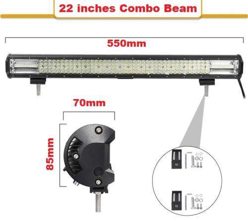 384W LED Quad-Row 7D Reflector Light Bar with Combo Beam. Collections are allowed.