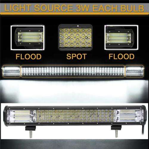 384W LED Quad-Row 7D Reflector Light Bar with Combo Beam. Collections are allowed.