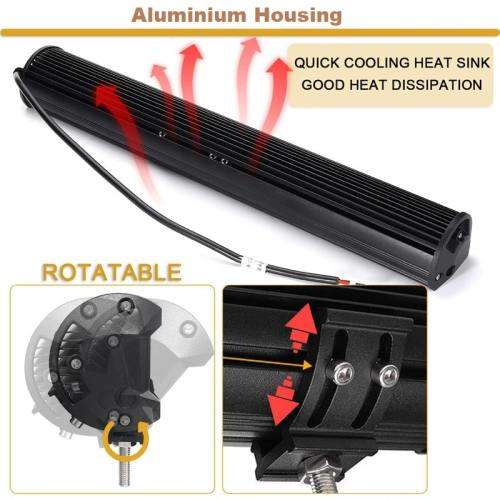 384W LED Quad-Row 7D Reflector Light Bar with Combo Beam. Collections are allowed.