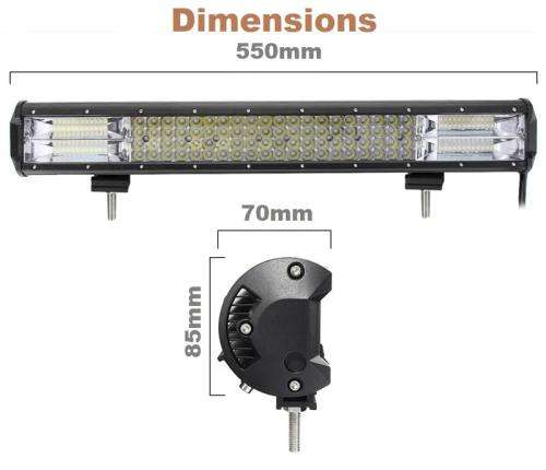 384W LED Quad-Row 7D Reflector Light Bar with Combo Beam. Collections are allowed.