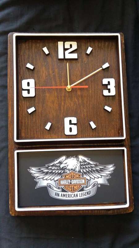 Harley Davidson Motor Clothes Box Clock. Brand New Product. Collections are allowed